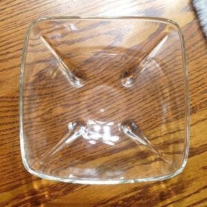 Vintage Clear 1970 Anchor Hocking Swedish Modern Bowl Ray and Arch Design